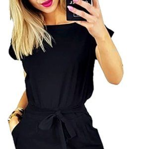 NWT Black Crewneck Midi Dress